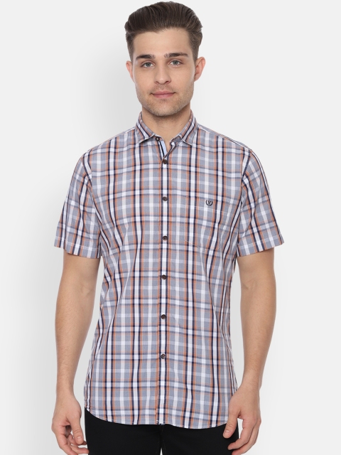 

Van Heusen Sport Men Grey Slim Fit Checked Casual Shirt