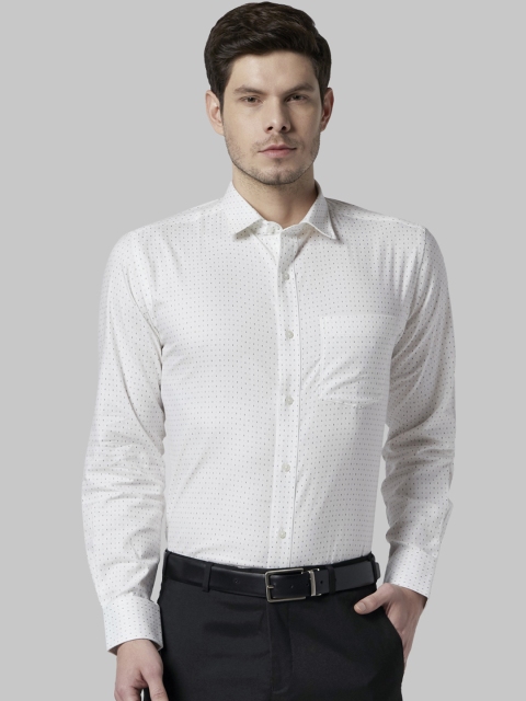 

Park Avenue Men White & Black Regular Fit Printed Formal Shirt