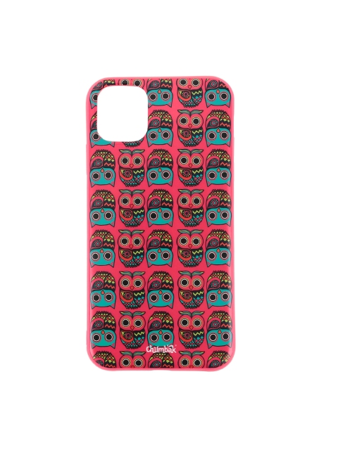 

Chumbak Pink & Blue Printed iPhone XI Pro Max Mobile Case Cover