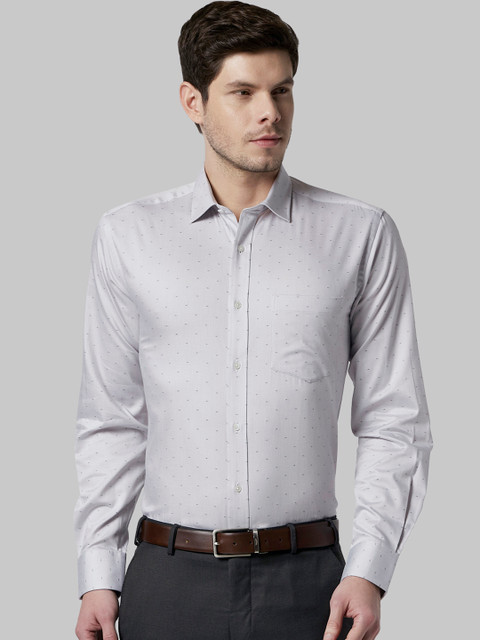 

Park Avenue Men Grey Regular Fit Printed Formal Shirt