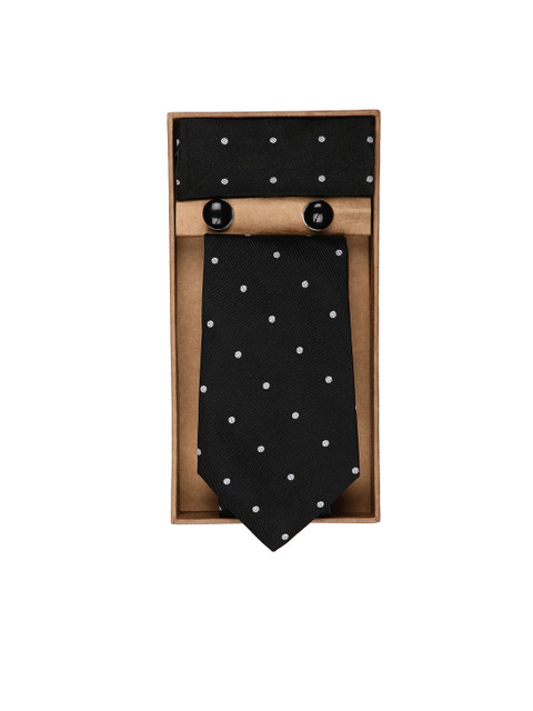 

Blacksmith Men Black & White Polka Dot Accessory Gift Set