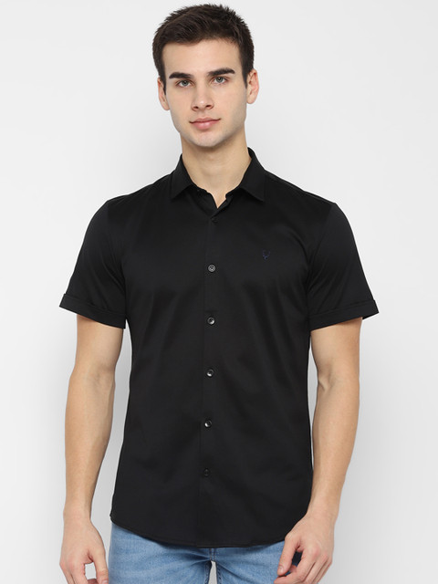 

Allen Solly Men Black Slim Fit Solid Casual Shirt