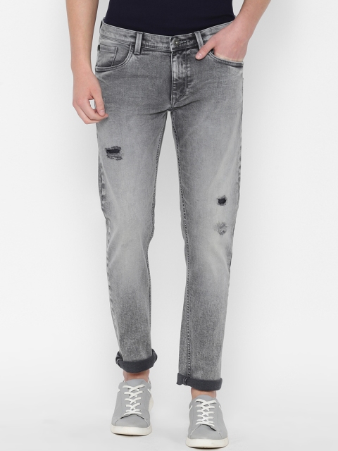 

Allen Solly Sport Men Grey Skinny Fit Mid-Rise Low Distress Stretchable Jeans
