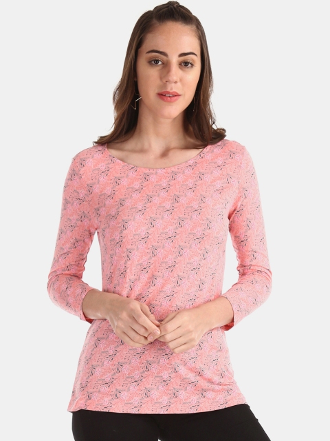 

Cherokee Women Pink Floral Print Top