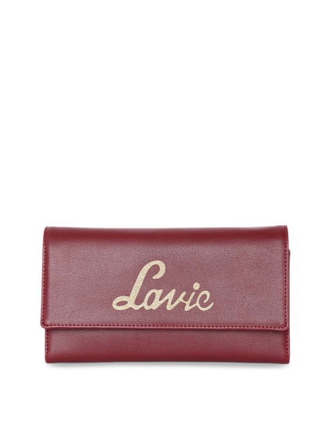 

Lavie Women Maroon Printed Three Fold Wallet