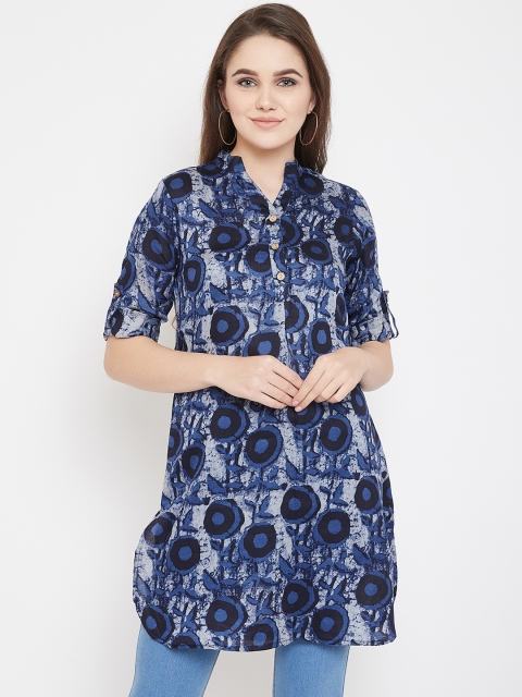 

Ruhaans Women Blue Printed Tunic