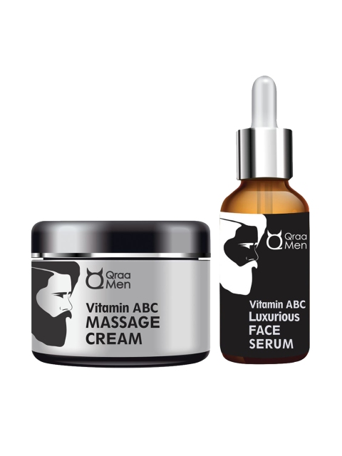 

Qraa Men Vitamin ABC Facial Massage Cream & Serum 130g, Black