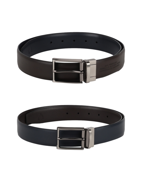 

Allen Solly Men Set of 2 Brown & Black Solid Belts