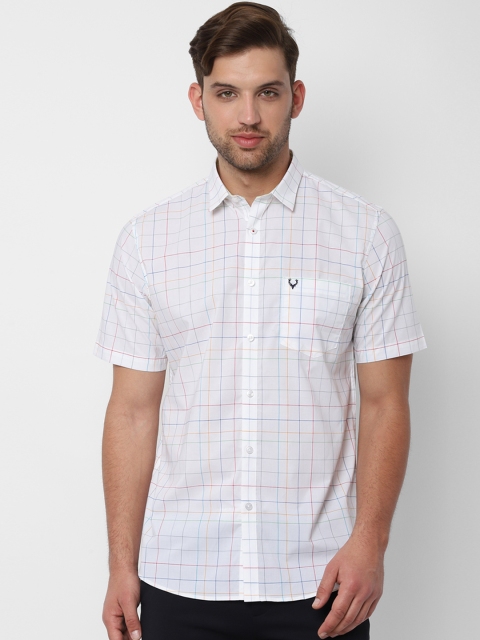 

Allen Solly Men White Slim Fit Checked Casual Shirt