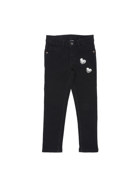 

Pantaloons Junior Girls Black Regular Fit Mid-Rise Clean Look Jeans