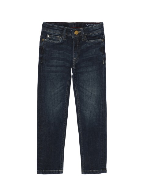 

Allen Solly Junior Boys Navy Blue Regular Fit Mid-Rise Clean Look Stretchable Jeans