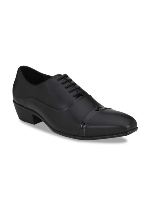 

Delize Men Black Solid Formal Oxfords