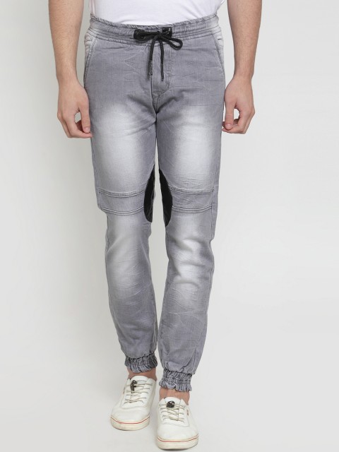 

VOXATI Men Grey Jogger Mid-Rise Clean Look Jeans