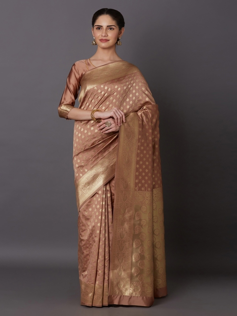 

Mitera Mauve Woven Design Kanjeevaram Saree