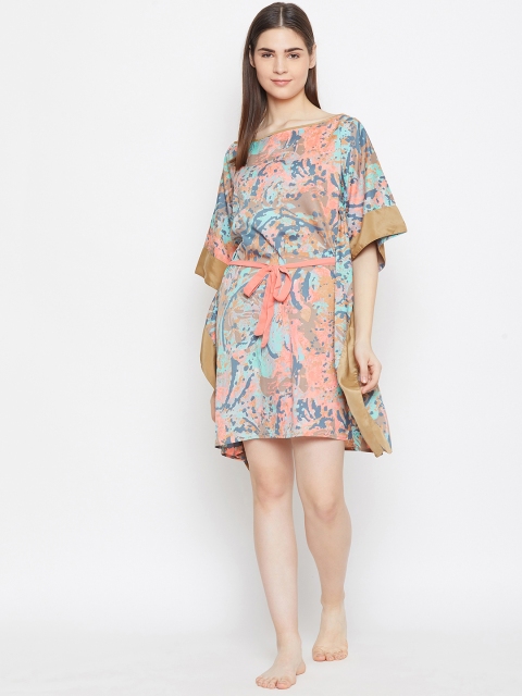 

The Kaftan Company Multicoloured Printed Nightdress, Multi