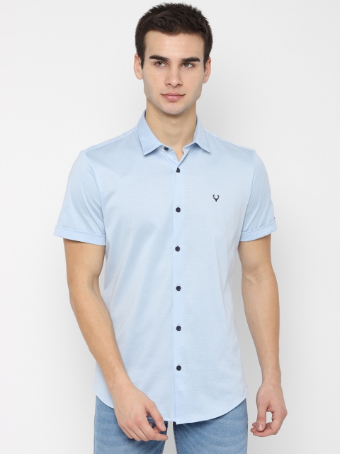 

Allen Solly Men Blue Slim Fit Solid Casual Shirt