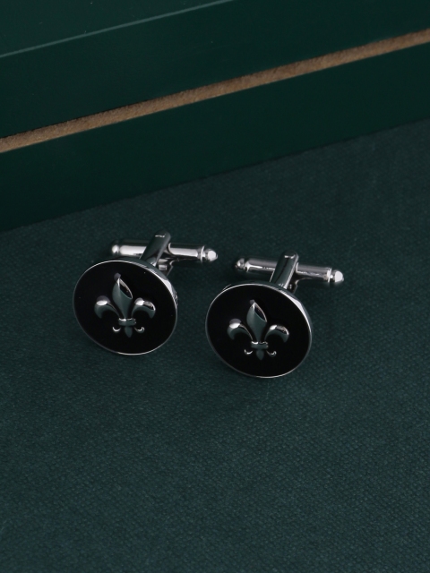 

Tistabene Black Round Cufflinks