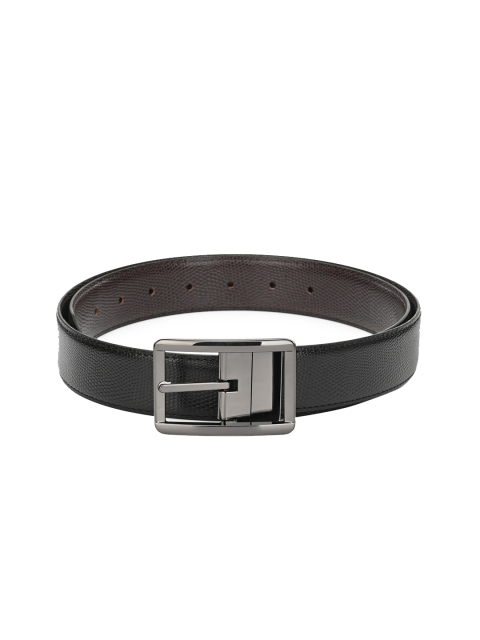 

Calvadoss Men Black & Brown Textured Reversible Belt