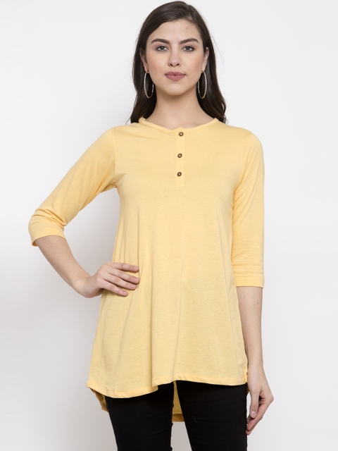 

Kalt Women Yellow Solid Tunic