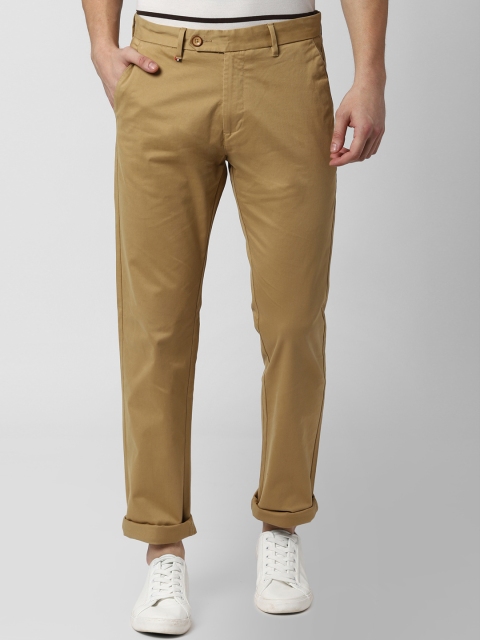 

Peter England Casuals Men Khaki Slim Fit Solid Chinos