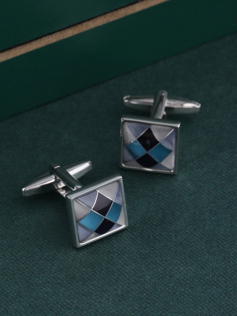 

Tistabene Blue & Black Square Cufflinks