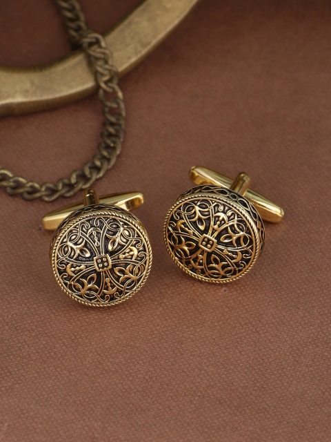 

Tistabene Gold-Toned Round Cufflinks