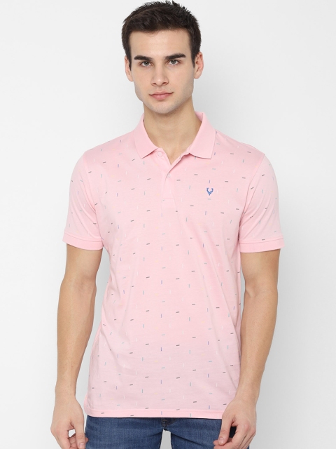 

Allen Solly Men Pink Printed Polo Collar T-shirt