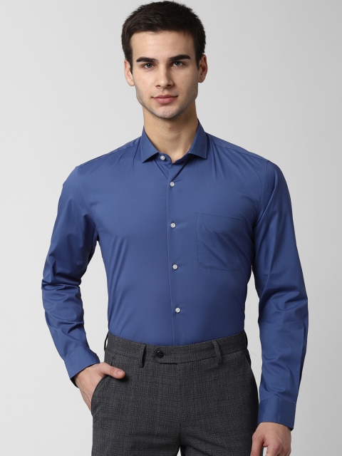 

Peter England Men Blue Regular Fit Solid Formal Shirt