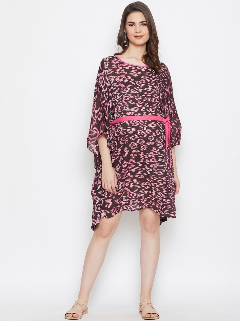 

The Kaftan Company Women Brown & Pink Printed Kaftan Maternity Dress