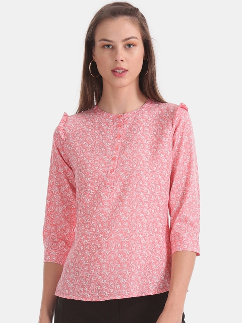 

Cherokee Women Pink Printed Top