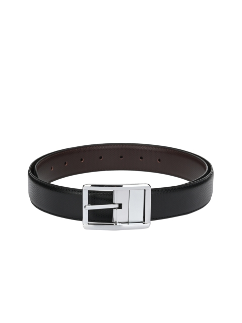 

Calvadoss Men Black & Brown Textured Reversible Belt