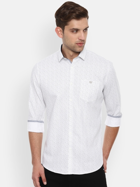 

Van Heusen Sport Men White & Grey Slim Fit Printed Casual Shirt