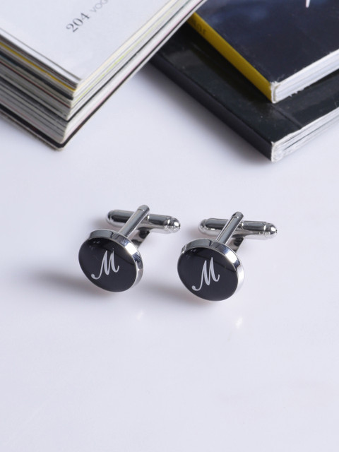 

Tistabene Black Round Cufflinks