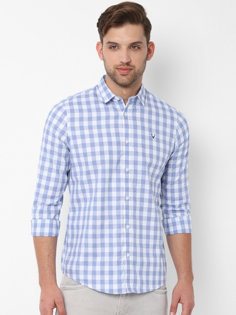 

Allen Solly Sport Men Blue White Regular Fit Checked Casual Shirt