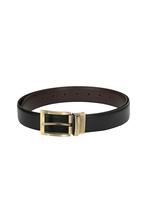 

Calvadoss Men Black & Brown Textured Reversible Belt