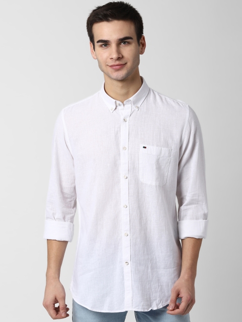 

Peter England Casuals Men White Slim Fit Solid Casual Shirt