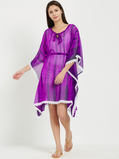 

Mirchi Fashion Women Pink Printed Kaftan Cover-Up Dress