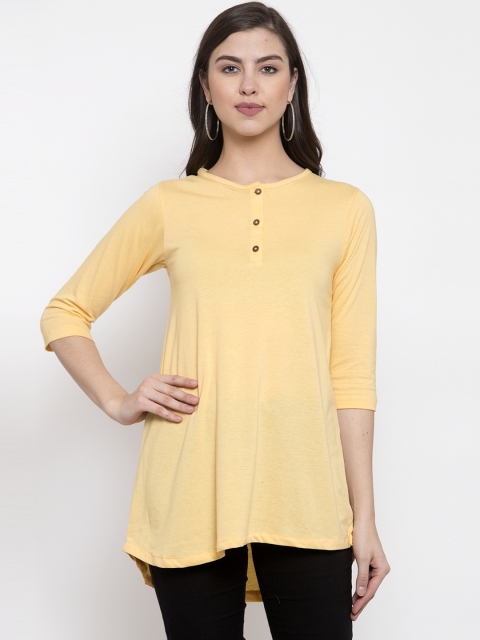 

Kalt Women Yellow Solid Tunic