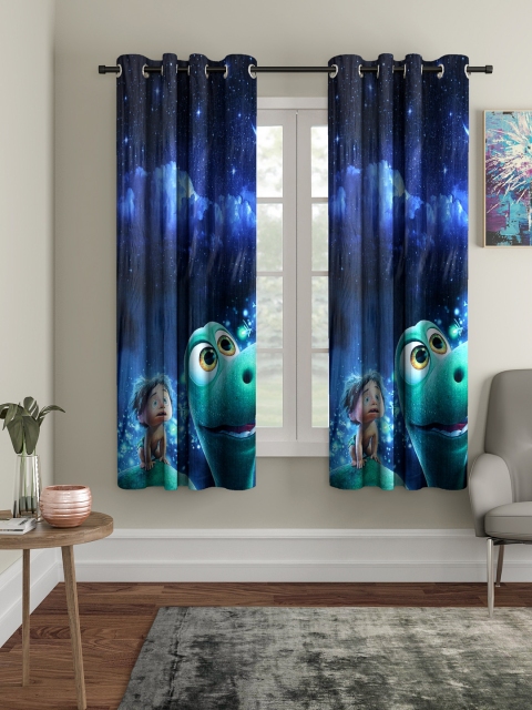 

Home Sizzler Blue Set of 2 Window Curtains