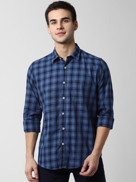 

Peter England Casuals Men Blue Slim Fit Checked Casual Shirt
