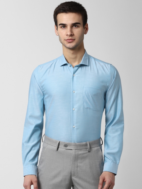 

Peter England Men Blue Slim Fit Solid Formal Shirt