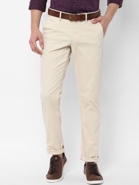 

Allen Solly Men Beige Slim Fit Solid Chinos