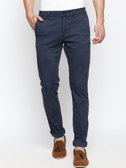 

Rex Straut Jeans Men Blue Slim Fit Solid Chinos