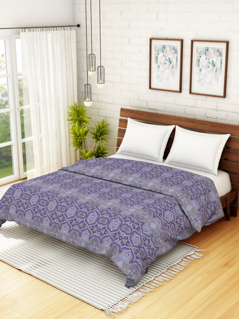 

SPACES Purple & Grey Ethnic Motifs AC Room 210 GSM Double Bed Dohar
