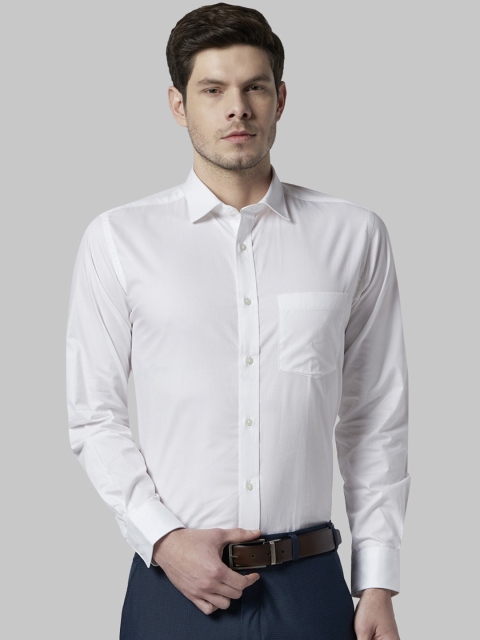 

Park Avenue Men White Regular Fit Self Design Formal Shirt