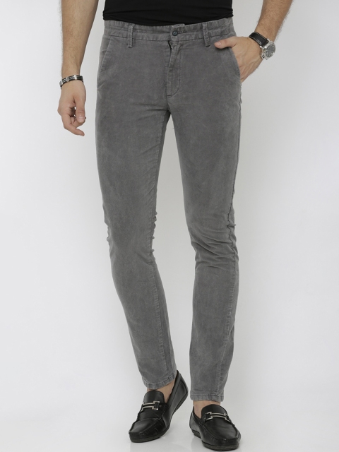 

Rex Straut Jeans Men Grey Slim Fit Mid-Rise Clean Look Jeans
