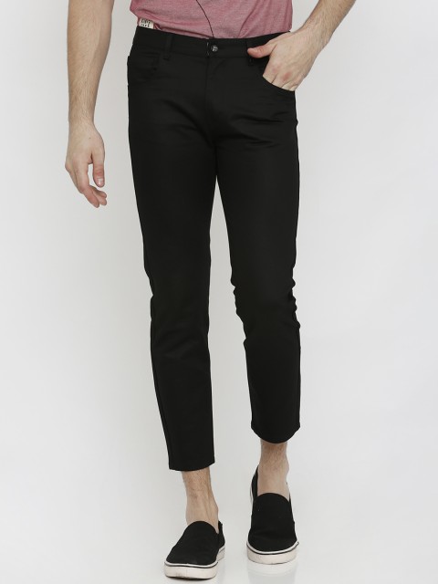 

Rex Straut Jeans Men Black Slim Fit Solid Regular Trousers