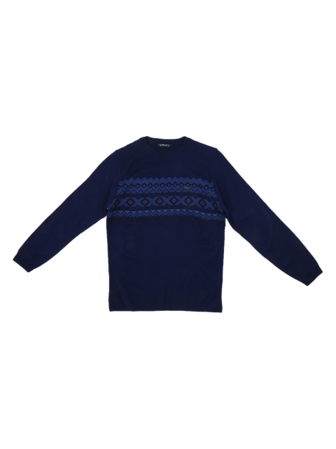 

Allen Solly Junior Boys Navy Blue Self Design Pullover Sweater