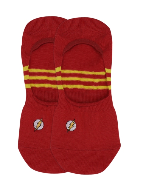 

Justice League Men Red & Yellow Striped Flash Patterned Shoe Liners