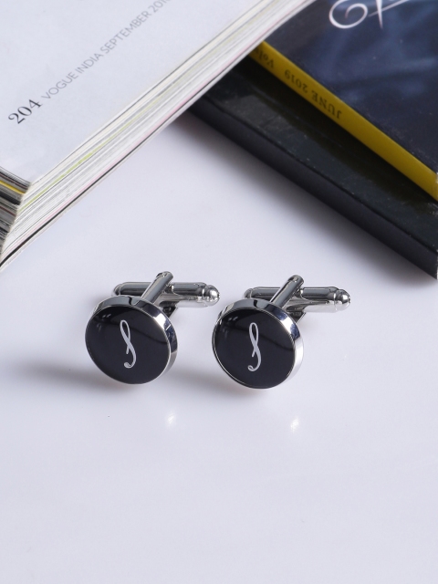 

Tistabene Black Round Cufflinks